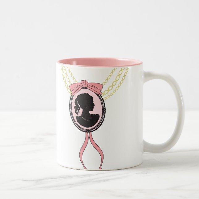 Caneca De Café Em Dois Tons cameo (Direita)