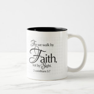 Caneca De Café Em Dois Tons Caminhada pela fé