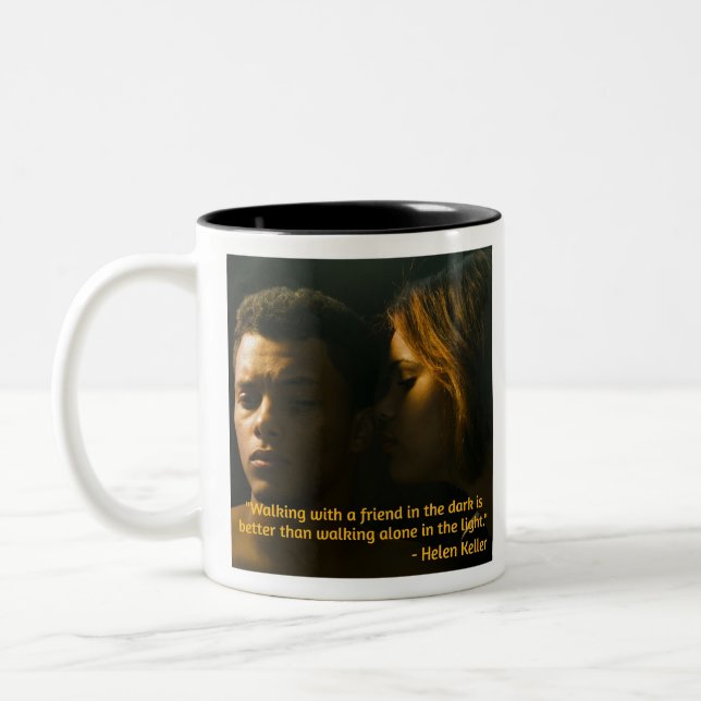 Caneca De Café Em Dois Tons Caminhando juntos (Esquerda)