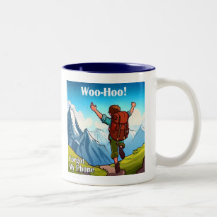 Caneca De Café Em Dois Tons Caminhando Woo-Hoo Esqueceu meu Telefone