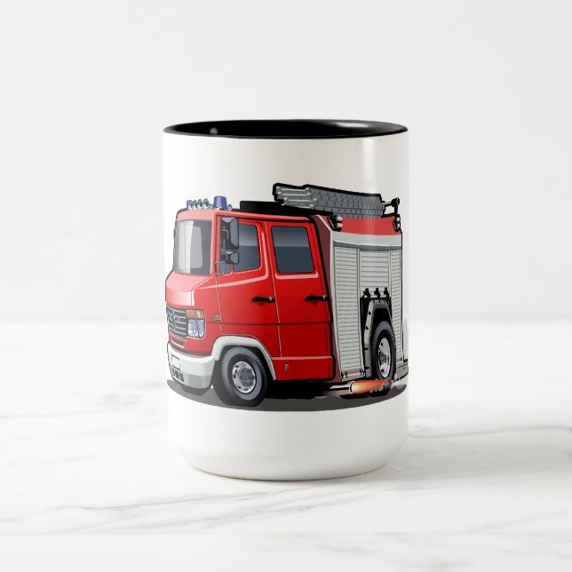Caneca De Café Em Dois Tons Caminhão de animação (Centro)