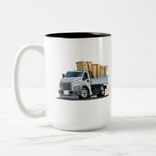 Caneca De Café Em Dois Tons Caminhão de desenho animado