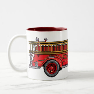 Caneca De Café Em Dois Tons Caminhão de Fogo_01