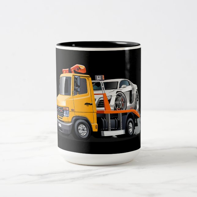 Caneca De Café Em Dois Tons Caminhão de reboque (Centro)