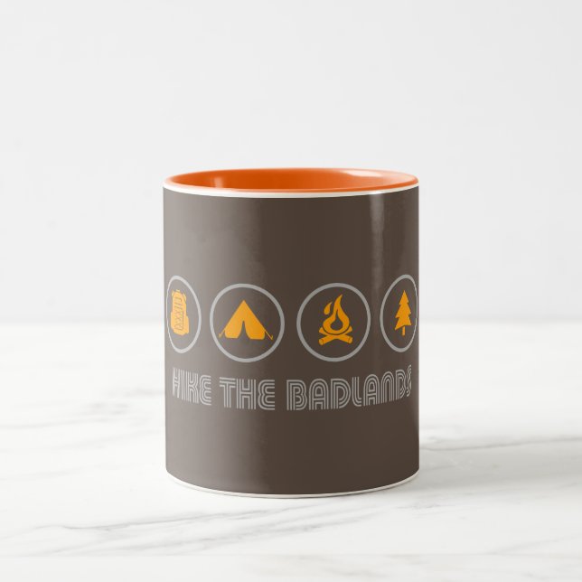 Caneca De Café Em Dois Tons Caminhe As Badlands (Centro)