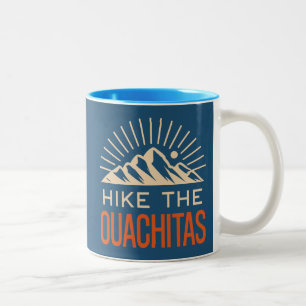 Caneca De Café Em Dois Tons Caminhe pelas Montanhas Ouachita Arkansas Sunburst