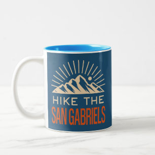 Caneca De Café Em Dois Tons Caminhe pelas Montanhas San Gabriel Califórnia Sun