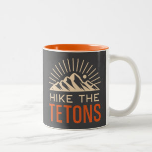 Caneca De Café Em Dois Tons Caminhe pelos Tetons Sunburst