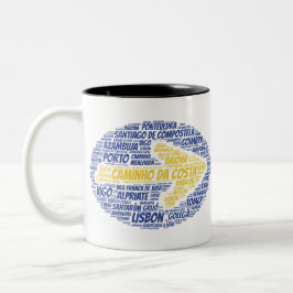 Caneca De Café Em Dois Tons Caminho da Costa Word Art