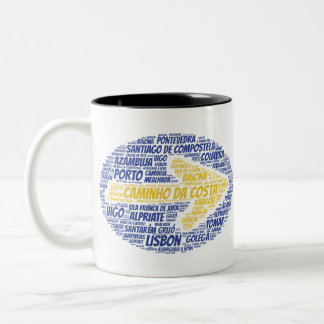 Caneca De Café Em Dois Tons Caminho da Costa Word Art