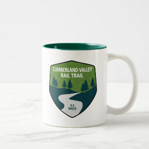 Caneca De Café Em Dois Tons Caminho de ferro do Vale do Cumberland
