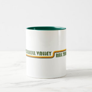 Caneca De Café Em Dois Tons Caminho de ferro do Vale Wallkill