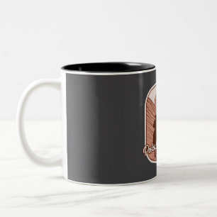 Caneca De Café Em Dois Tons Caminho de Loop Peekaboo - Raio de cavalo Bryce Ca