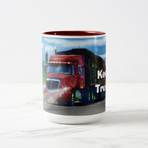 Caneca De Café Em Dois Tons Caminhoneiros Grande Cargo Cargo Cargo Coffee Mug