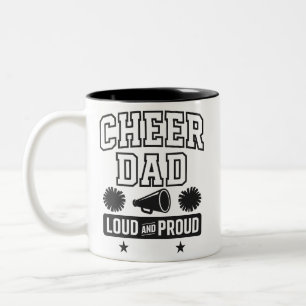 Caneca De Café Em Dois Tons Camisa de Pai alegre e orgulhosa