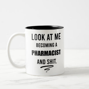 Caneca De Café Em Dois Tons Camisa de presente engraçado de formatura de farma