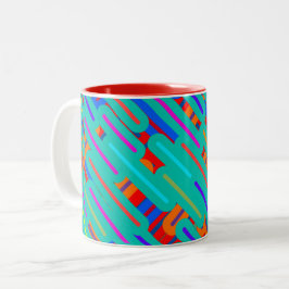 Caneca De Café Em Dois Tons Camisa de Vestir com Padrão - Padrões de listras c