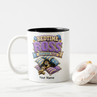 Caneca De Café Em Dois Tons Camisa Divertida de Sono Chefe da Hora de Dormir