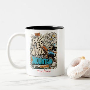 Caneca De Café Em Dois Tons Camisa Personalizada Montanha de Papelada Divertid