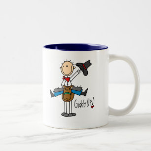 Caneca De Café Em Dois Tons Camisas do Giddy Up Cowboy e presentes