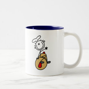 Caneca De Café Em Dois Tons Camisas e Presentes do Rolo de Massa do Padeiro