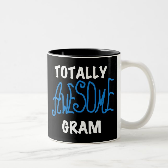 Caneca De Café Em Dois Tons Camiseta azul e presentes do grama totalmente (Direita)