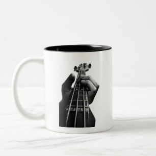 Caneca De Café Em Dois Tons Camiseta de Músico da Banda Bass Hero