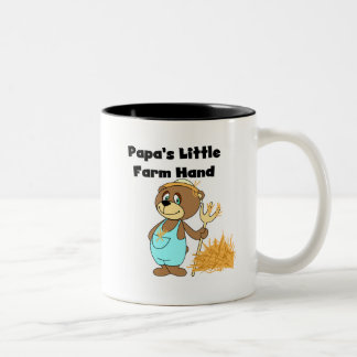 Caneca De Café Em Dois Tons Camiseta e presentes da mão de fazenda da papá