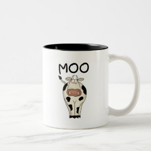 Caneca De Café Em Dois Tons Camiseta e presentes da vaca do MOO