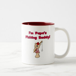 Caneca De Café Em Dois Tons Camiseta e presentes do amigo da pesca da papá