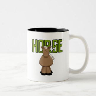 Caneca De Café Em Dois Tons Camiseta e presentes do cavalo