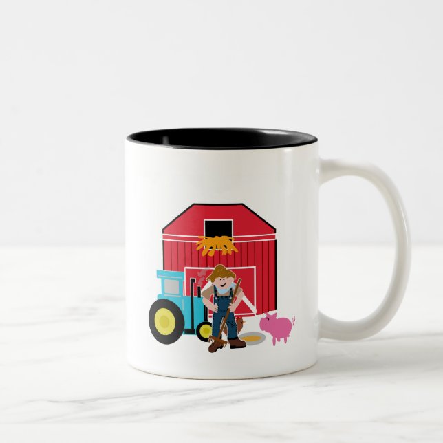 Caneca De Café Em Dois Tons Camiseta e presentes do pátio (Direita)