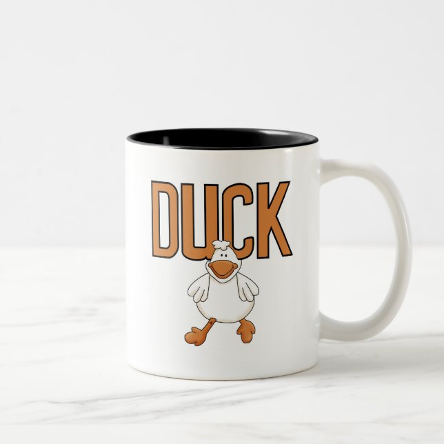 Caneca De Café Em Dois Tons Camiseta e presentes do pato (Direita)