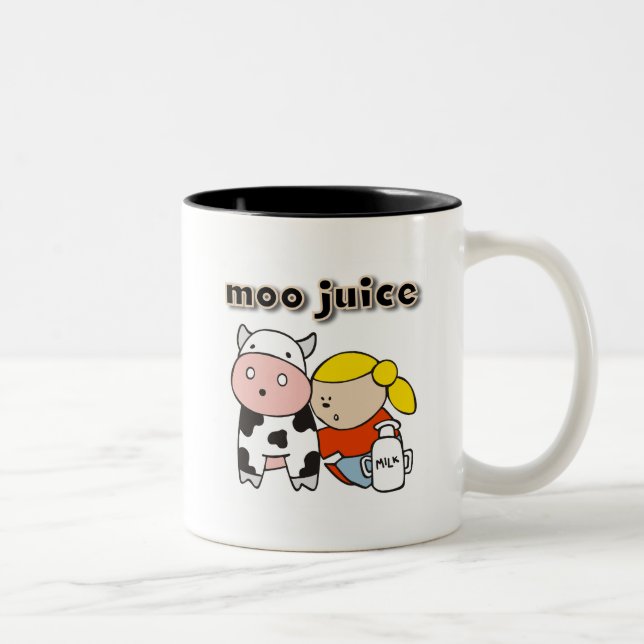 Caneca De Café Em Dois Tons Camiseta e presentes do suco do MOO (Direita)