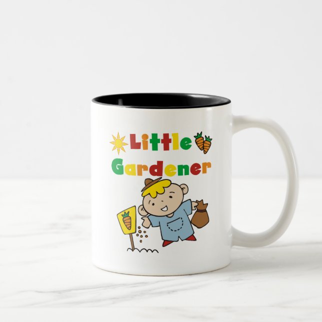 Caneca De Café Em Dois Tons Camiseta e presentes pequenos do jardineiro do (Direita)