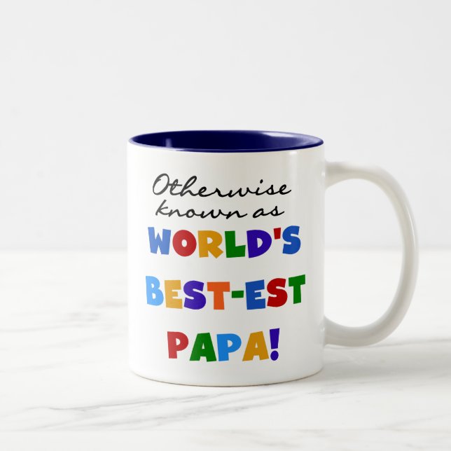 Caneca De Café Em Dois Tons Camiseta e presentes se não conhecidos da papá (Direita)