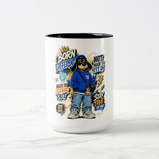 Caneca De Café Em Dois Tons Camiseta engraçada 'Nascido Cansado' para adultos