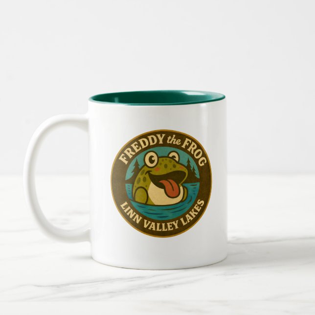 Caneca De Café Em Dois Tons Camiseta Linn Valley Lakes (Esquerda)