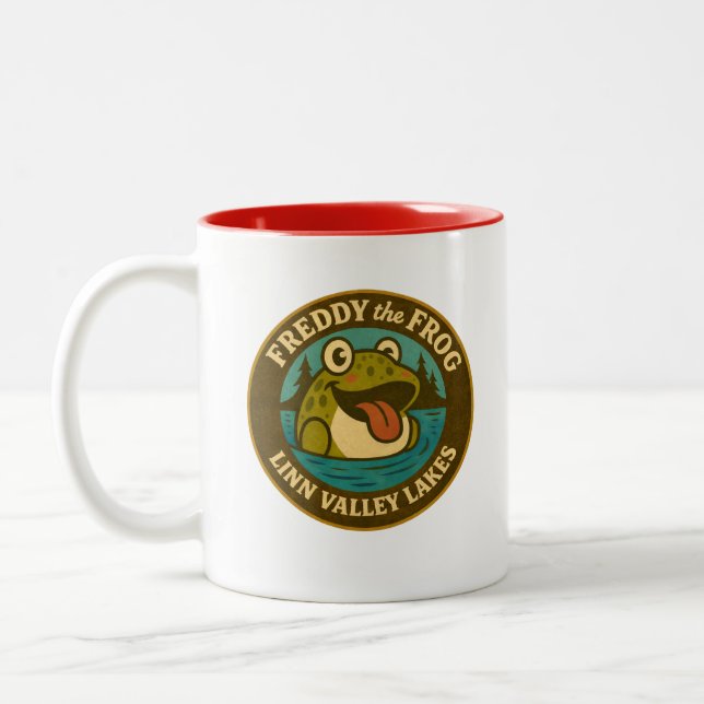 Caneca De Café Em Dois Tons Camiseta Linn Valley Lakes (Esquerda)