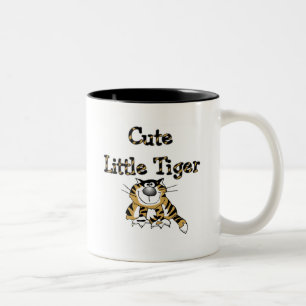 Caneca De Café Em Dois Tons Camiseta pequeno bonito e presentes do tigre
