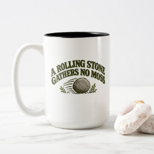 Caneca De Café Em Dois Tons Camiseta Rolling Stone Gatherers No Moss