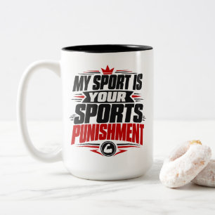 Caneca De Café Em Dois Tons Camiseta Runner My Sport Is Your Sports Punishment