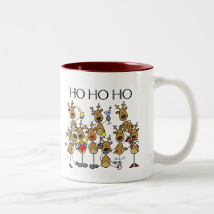 Caneca De Café Em Dois Tons Camisetas e Presentes da Equipe de Rena