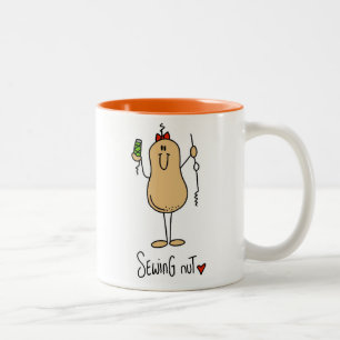 Caneca De Café Em Dois Tons Camisetas e Presentes da Noz de Costura