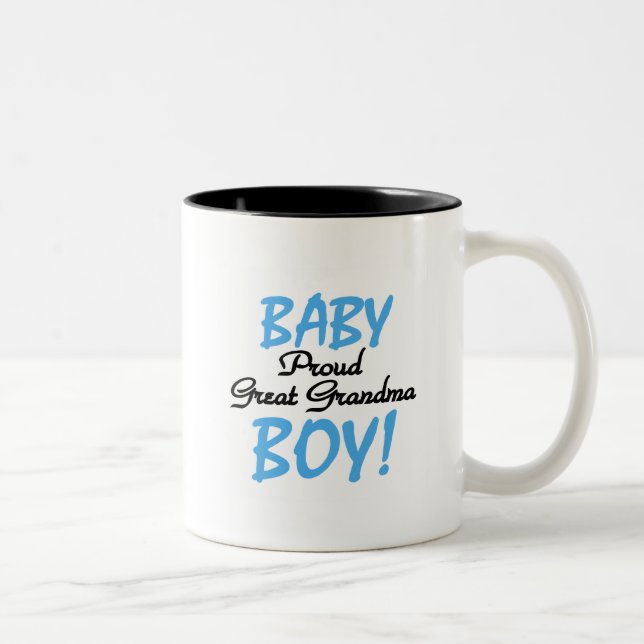 Caneca De Café Em Dois Tons Camisetas e presentes da vovó Excelente e bebê  (Direita)