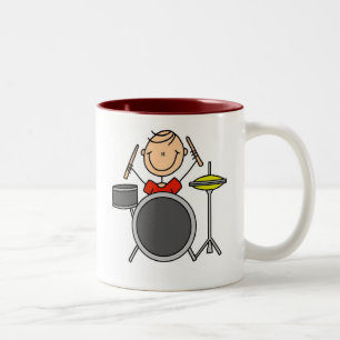 Caneca De Café Em Dois Tons Camisetas e Presentes de Bateria Masculina em Form