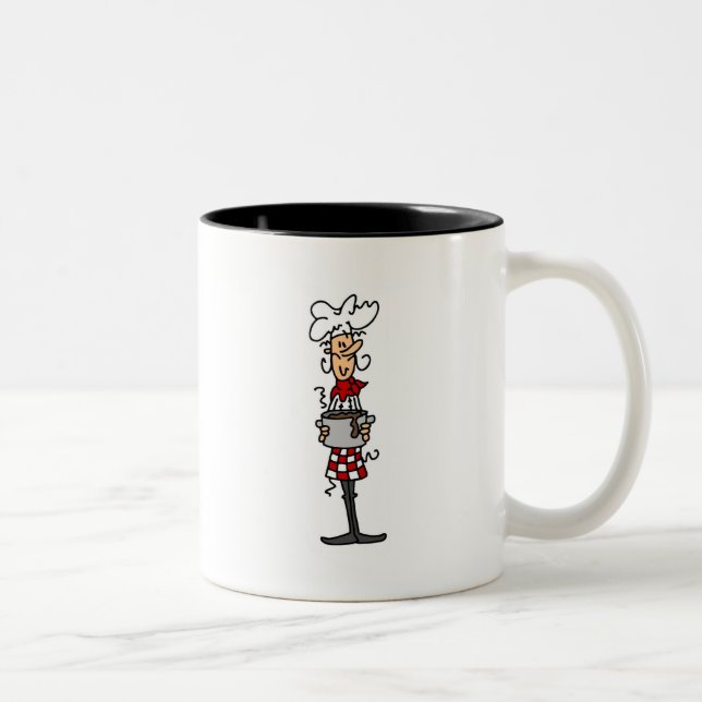 Caneca De Café Em Dois Tons Camisetas e presentes de chef (Direita)