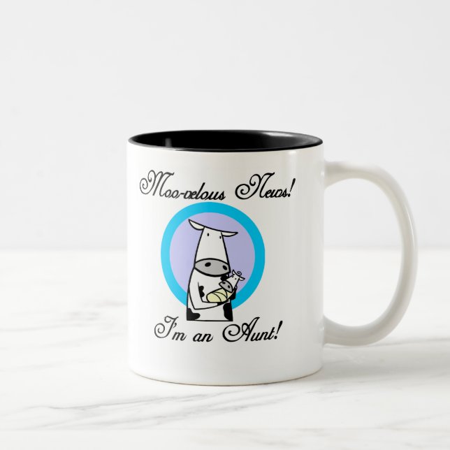 Caneca De Café Em Dois Tons Camisetas e presentes de tia nova e veloz (Direita)