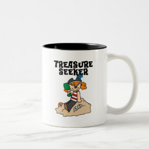 Caneca De Café Em Dois Tons Camisetas e Presentes do Caçador de Tesouros