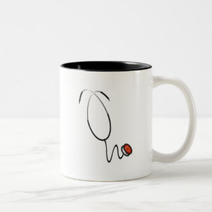 Caneca De Café Em Dois Tons Camisetas e presentes do estetoscópio